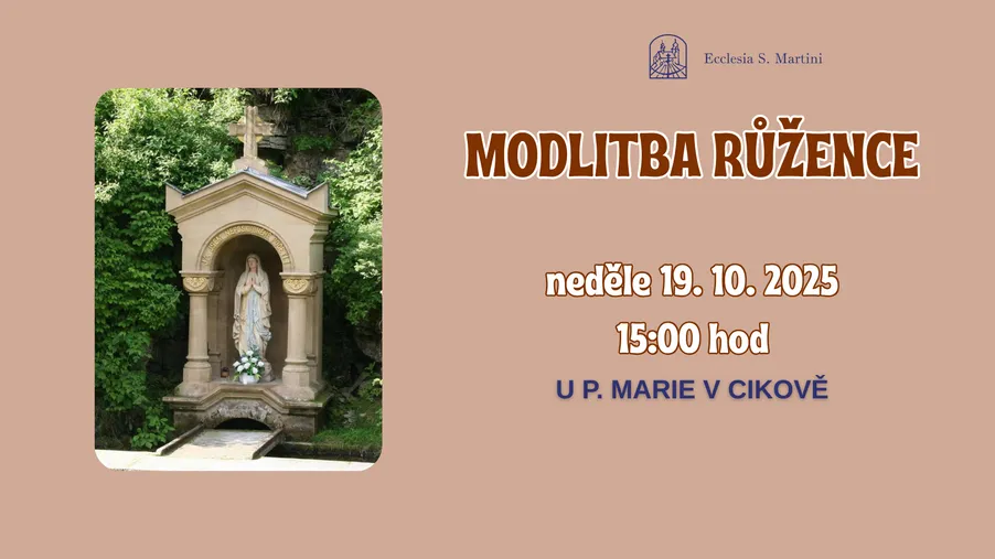 Modlitba růžence u P. Marie v Cikově